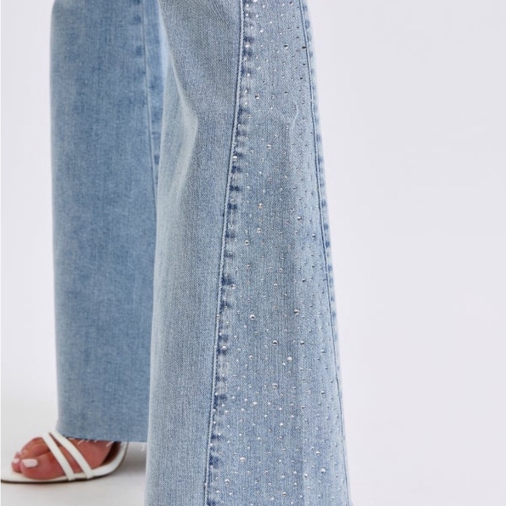 Judy Blue Light Blue Wide Leg Jeans - Picture 6 of 6